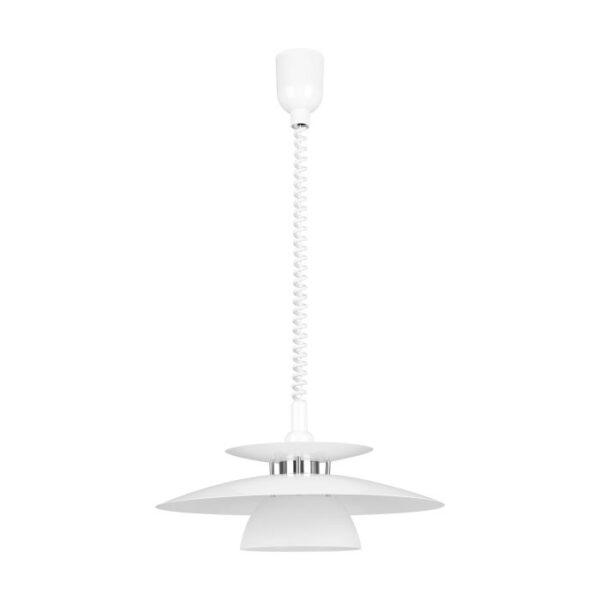 Brenda 87055 White Pull-Down Single Pendant Light