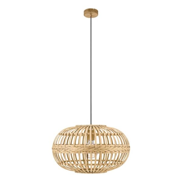 Amsfield 49771 Round Single Wood Pendant Light.