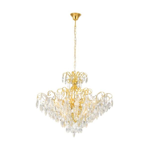 Fenoullet 39606 Crystal Brass Finish Large Pendant Light