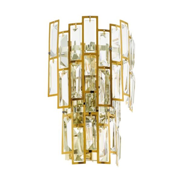 Calmeilles Brass Crystal Wall Light.