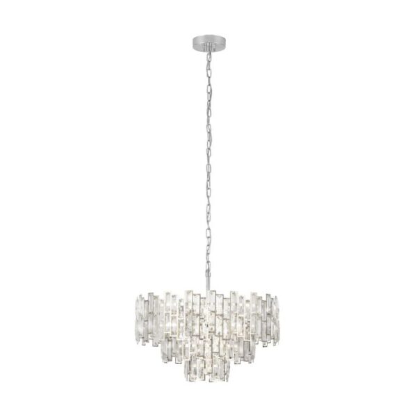 Calmeilles 39626 Tiers Crystal Chrome Finish Small Pendant Light