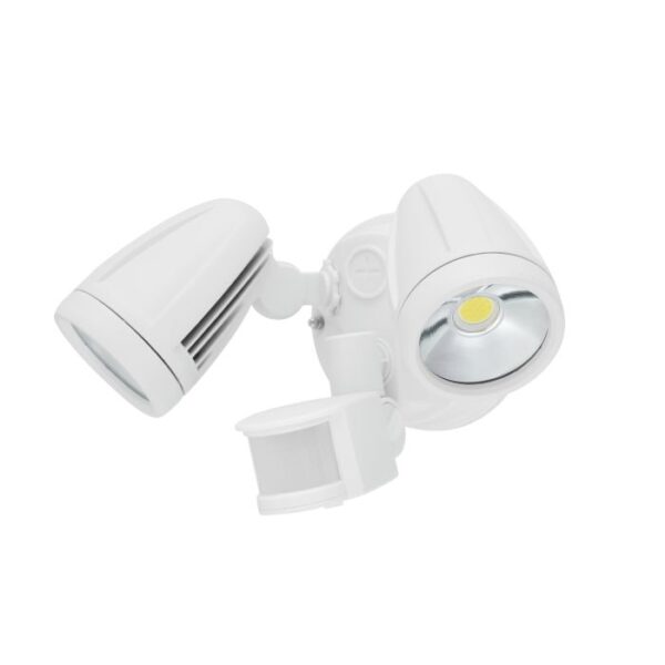 Chopper Double Adjustable Exterior with Motion-senser 2x15W Tricolor Led White Spot Light IP54