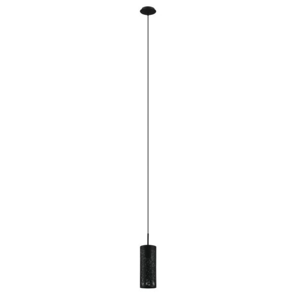Hambleton Cylinder Shape 204732 Black Single Pendant Light.