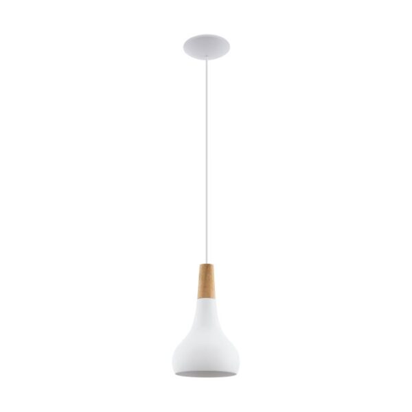 Sabinar 96981N White Small Shade Single Pendant Light.