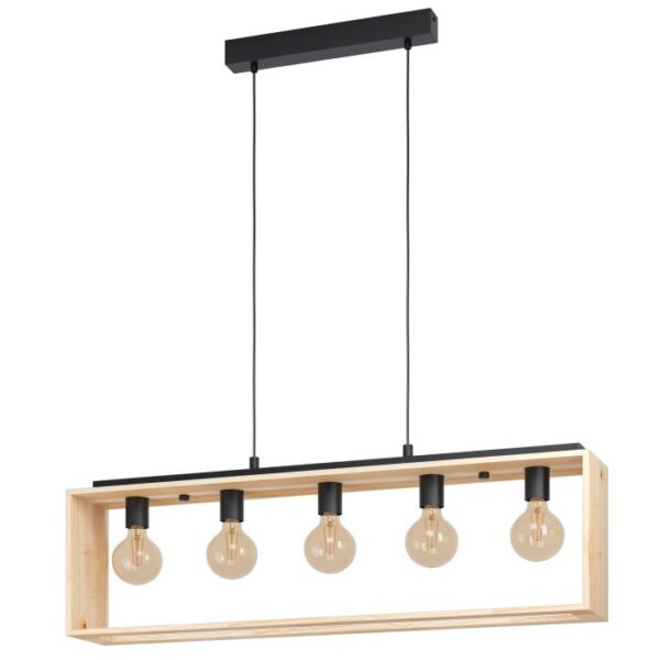 Famborough 43414N Five Lights wood Pendant Light