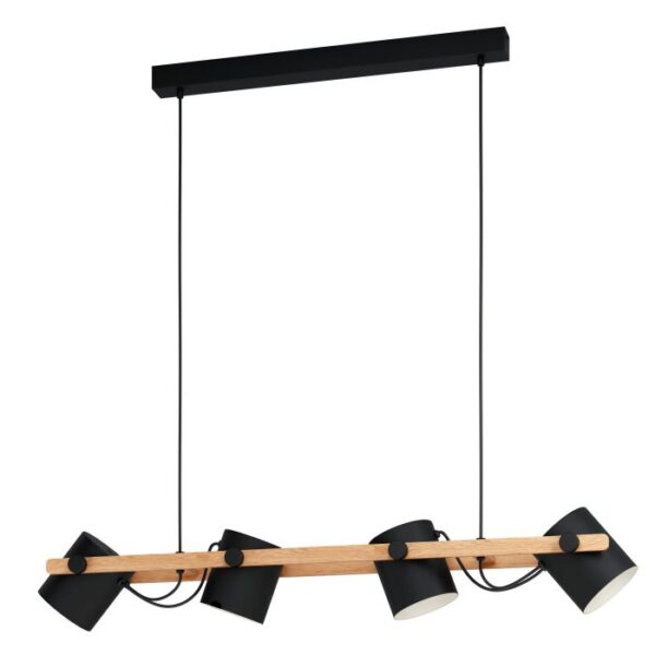 Hornwood 43424N Four Adjustable Black Pendant Light