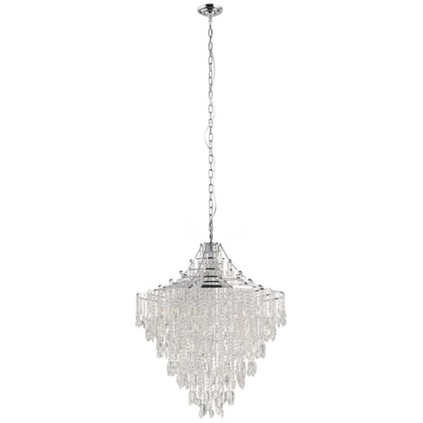 Beires 390263 Tiers Crystal Chrome Large Pendant Light