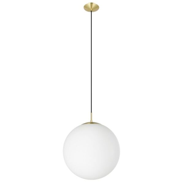 Rondo 205244 Large 400mm Single Glass Opal Matt Brass Pendant Light