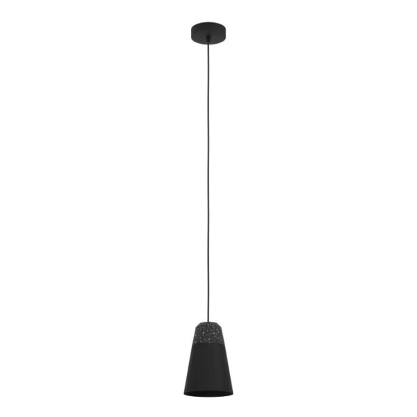 Canterras 99544N Small Black Conical Single Pendant Light