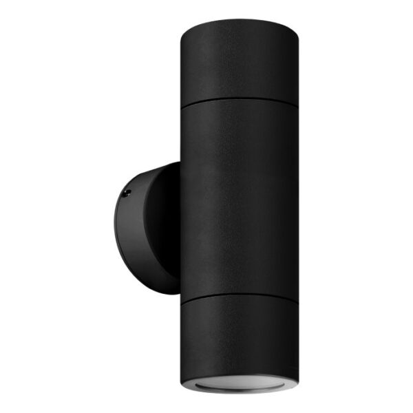 Fremantle1 Up/Down Exterior Black GU10 Wall Pillar IP65 Spotlight