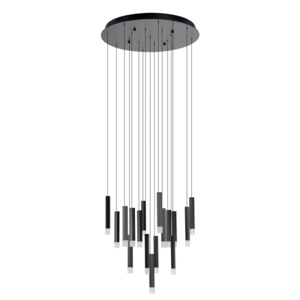Estanerios 205663N Led Cylindrical Black Light Round Base Pendant Light.