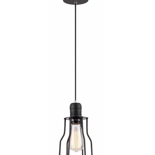 Blackband2 Single Industrial Bird Cage Pendant Light.