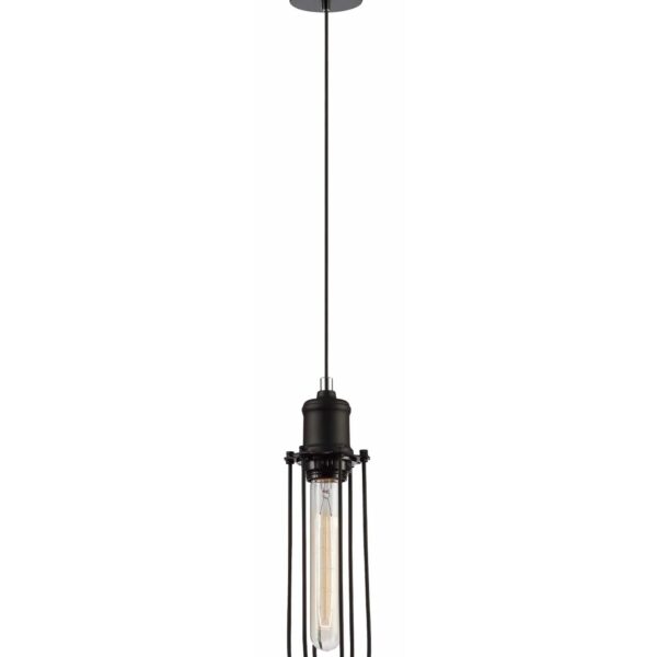 Blackband3 Single Industrial Bird Cage Pendant Light.