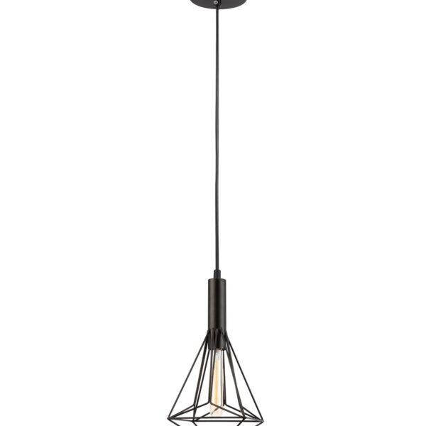 Blackband5 Single Industrial Bird Cage Pendant Light.
