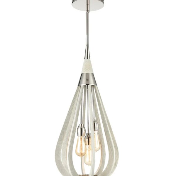 Bonito7 Winter Moss Wood Tear Drop Pendant Light