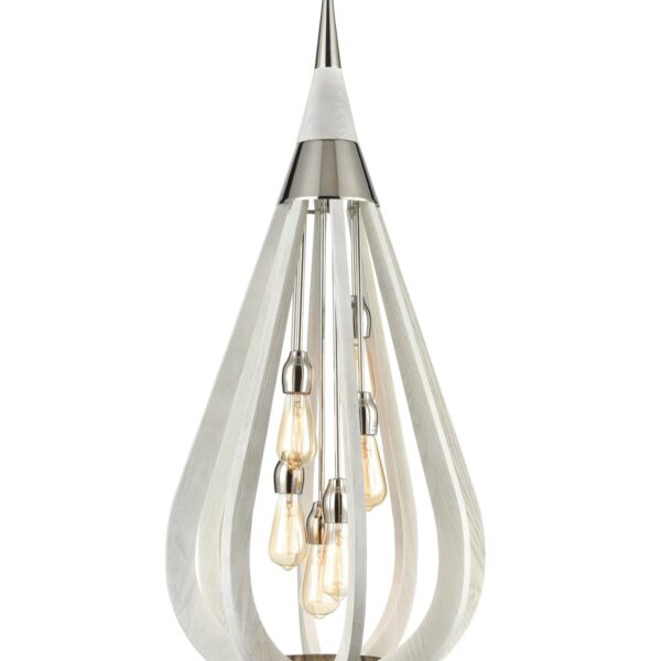 Bonito8 Winter Moss Wood Tear Drop Pendant Light