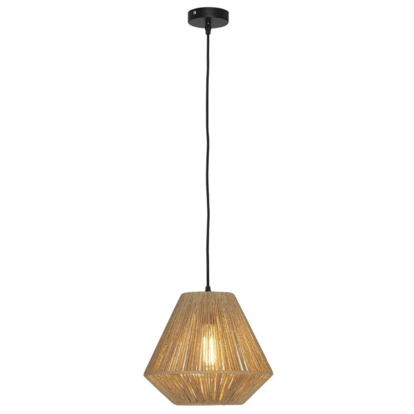Bridgewater Single Natural Rope & Black Rope Colour Pendant Light