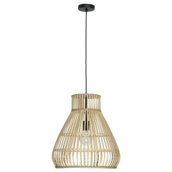 Byron Single Natural Bamboo Pendant Light