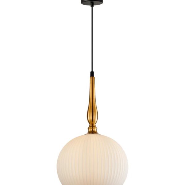 Caliz Frosted Wine Glass Single Large Pendant Light.