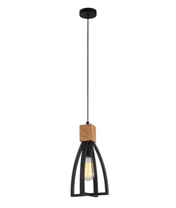 Faro Wood Convex Cone Pendant Light