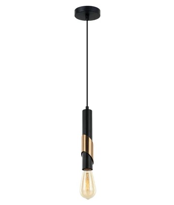 Golda Interior Tube with Brass Highlight Pendant Light