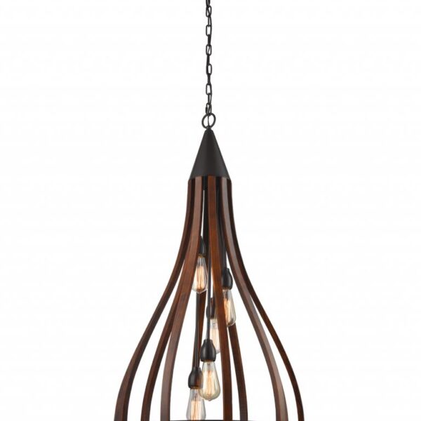 Khaleesi3 Industrial Style Large Wood Pendant Light