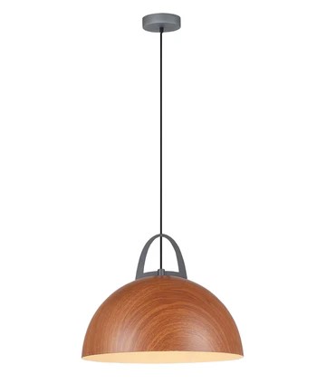 LEGNA Retro Replica Wood Dome Shape Single Pendant Light.