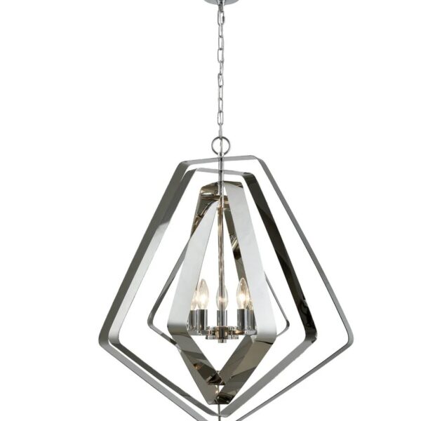 Orbita5 Bohemian Large Polished Nickel Hardware Pendant Light