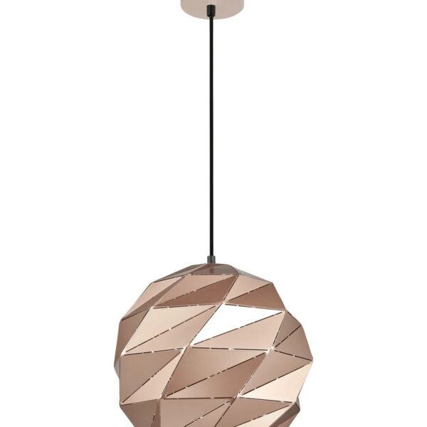 Origami Interior Large Dome Carved Iron Origami Style Pendant Light