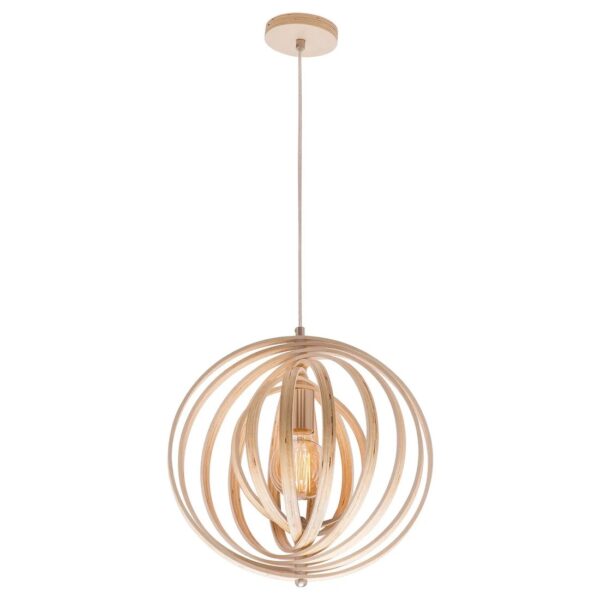 Oasis Plywood Single Small Pendant Light