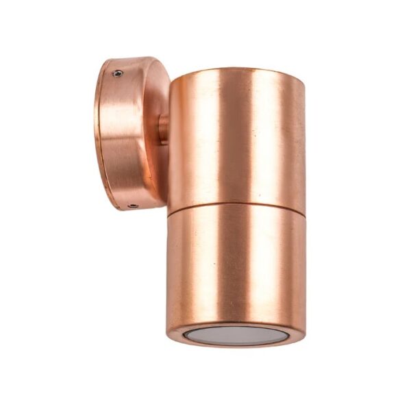 Fixed Head Exterior Copper PG1FC GU10 Pillar Spot Wall Light IP65