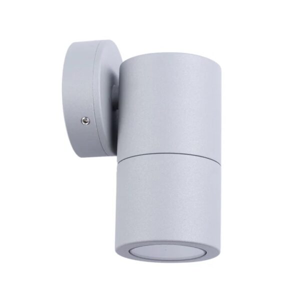 Fixed Head exterior Matte Grey PG1FSIL GU10 Pillar Spot Wall Light IP65