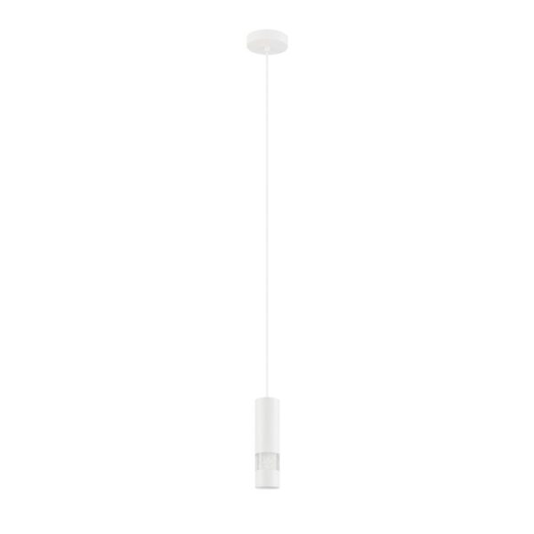 Bernabeta 39701N White Cylindrical Single Pendant Light