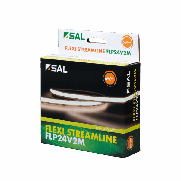 Flexi Streamline 24V Single Colour CRI90 2Metre Kit FLP24V2M-6W/M-Warm white, Cool white, day light