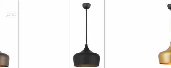 Polk PE30 Industrial Decor Single Pendant Light Choice Of 7 Colors