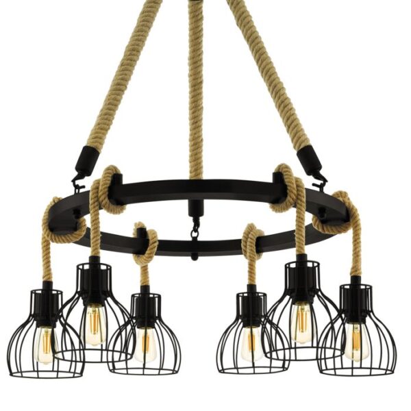 Rampside 43194 Black Six Lights Pendant