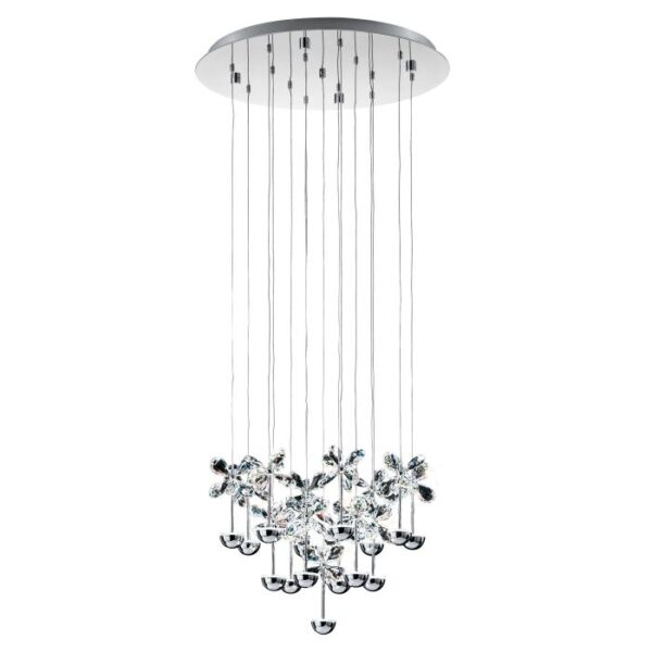 Pianopoli 93662 LED Crystal Diamond Dimmable Pendant Light