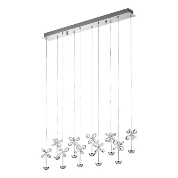 Pianopoli 93663 LED Crystal Diamond Dimmable Pendant Light