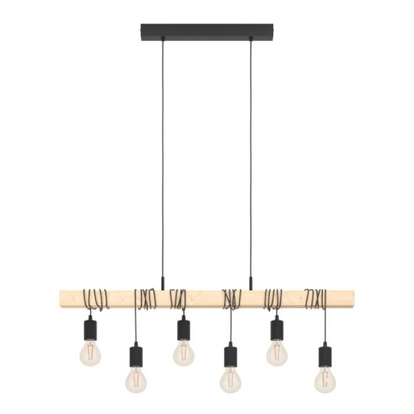 Townshend 95499 Six Lights Open Wood Pendant