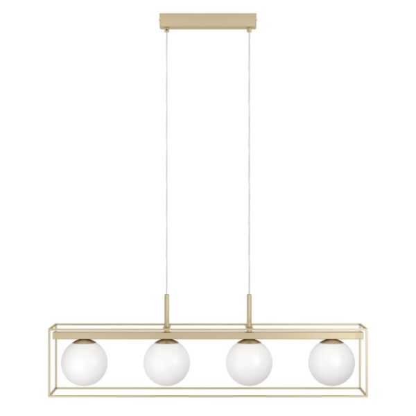 Vallaspra 97793-4P Matte-Opal Glass Champagne Colour  Pendant Light.