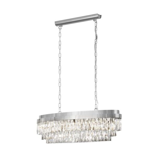 Valparaiso 39494 Oval Shape Crvalparaiso-oval-shape-crystal-chrome-pendant-lightystal Chrome Pendant Light