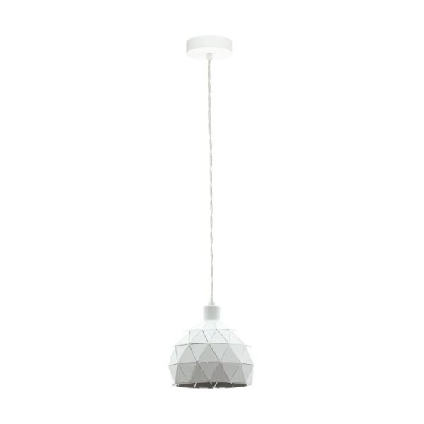 Roccaforte 33344N Small White Single Pendant Light