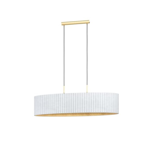 Tamaresco Ovel Lamp Shade 39764N White, Gold Pendant Light.
