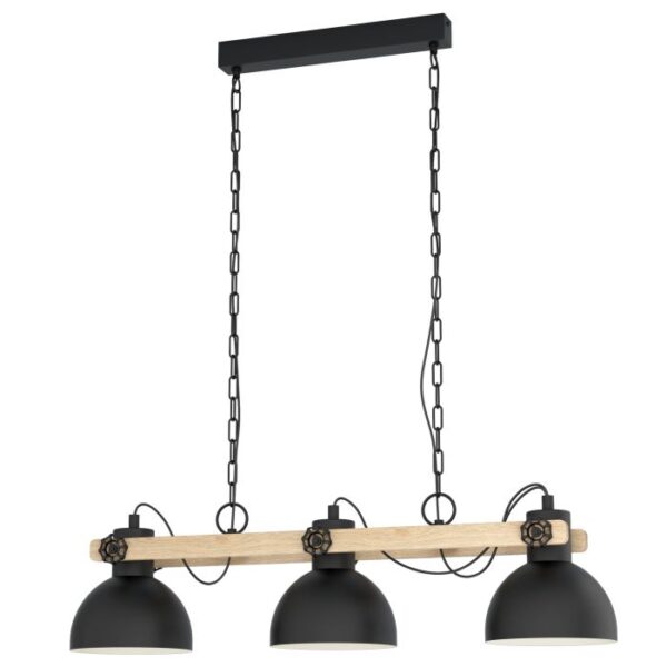 Lubenham 43163N Black Brown Three Light Parella Bar Pendant Light