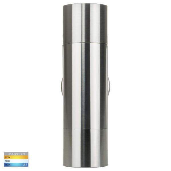 Up/Down Exterior HV1008T 2X12W COB Tri-colour 240V Marine Grade 316 Stainless Steel Wall/Pillar Light