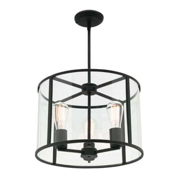 Liverpool 3Light Industrial Influence Round Pendant