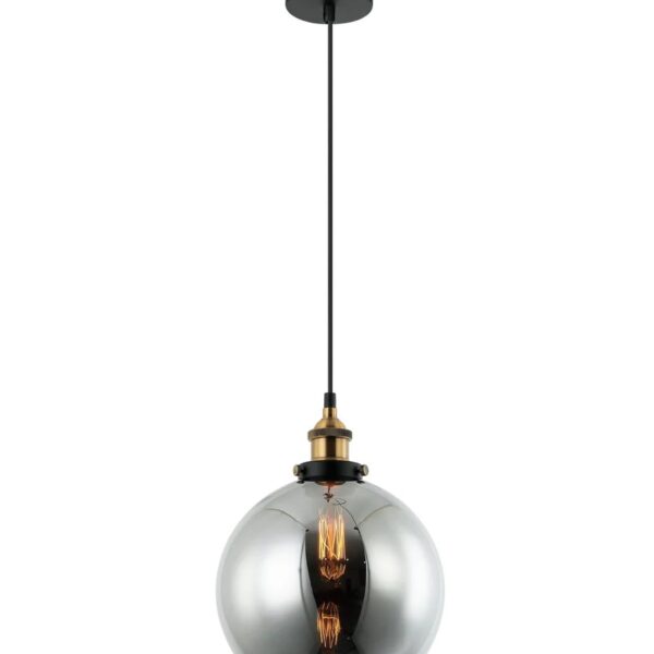 Pesini Wine Glass with Antique Brass Pendant Light