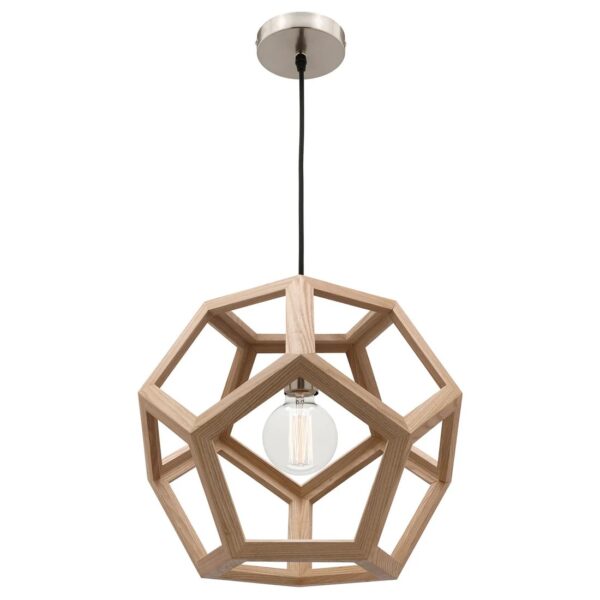 Peeta Natural Timber Small Pendant Light