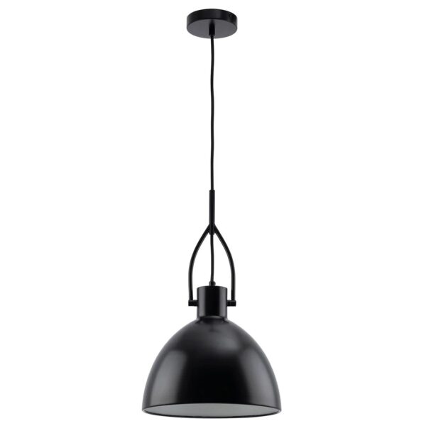 Terrence Black Dome Shape Pendant Light