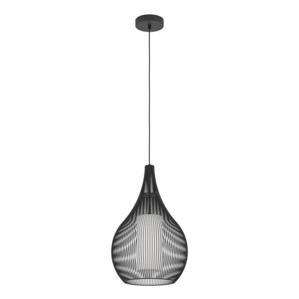 Razoni 900828N Single Large Black Pendant Light